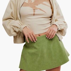 Free People Paradise Found Faux Suede Skort